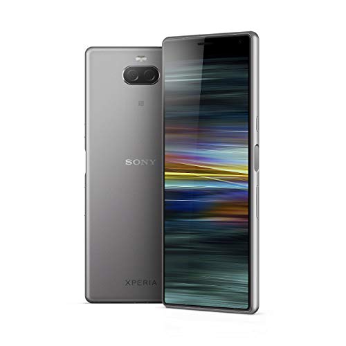 Sony Xperia 10 Smartphone (15,24 cm (6 Zoll) 21:9 Full HD+ Display, 64 GB Speicher, Dual-SIM, Split-Screen, Android 9) Silber