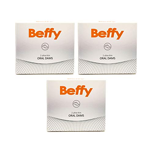 Beffy - Latex Lecklappen/Lecktuch - mehr Sicherheit während des Oralverkehrs - 3er Pack (3x2 Tücher)