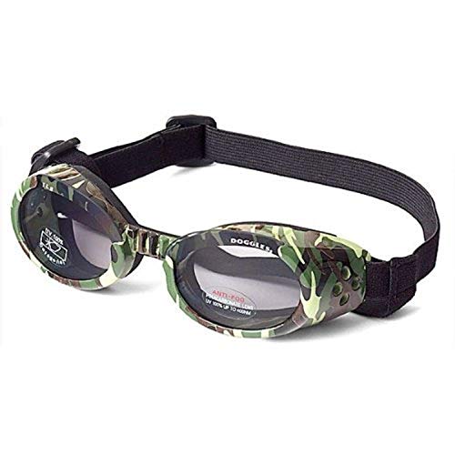 Doggles ILS 2 Green Camo Frame with Smoke Lens, X-Small, 0,05 kg