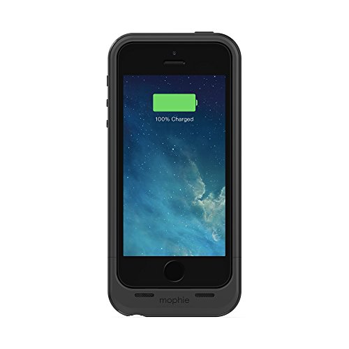 mophie Juice Pack Plus Schutzhülle mit integriertem Akku (2100mAh) für iPhone 5/5s – Schwarz