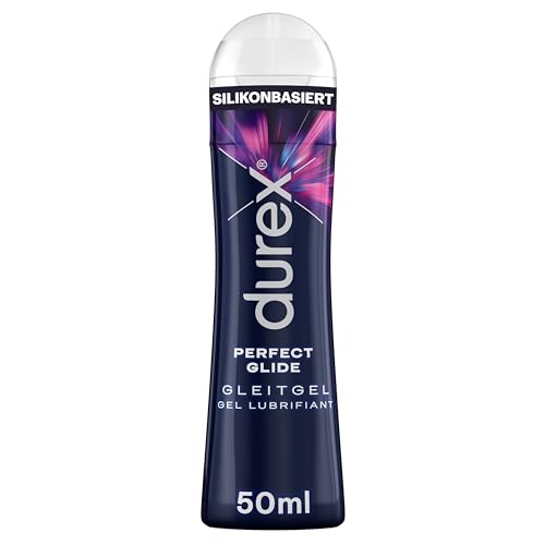 Durex Perfect Glide Gleitgel - für besonders lange Gleitfähigkeit, geeignet für vaginaler Trockenheit und verkehr - Silikonbasiertes Gleitmittel, Kondom-geeignet, seidig-weiche Textur – 50 ml