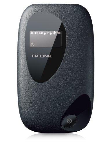 TP-Link M5350 WLAN-Router (Mobiler WiFi Hotspot, integriertes 3G/UMTS-Modem mit bis zu 21,6 Mbit/s, Wireless-N-Standard (IEEE 802.11n), SIM-Kartensteckplatz, OLED-Display, microSD-Kartenslot) schwarz