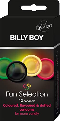 Billy Boy Fun Selection Mix (Bunte Vielfalt) - Sortiment aus farbigen und perlgenoppten Kondomen (12 stück)