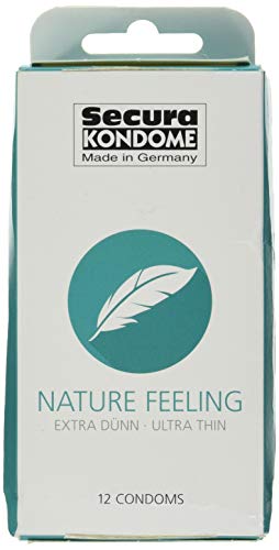 Secura Nature Feeling 12er Kondome - 12 hauchzarte Präservative zur Verhütung ohne Hormone für Männer, transparent