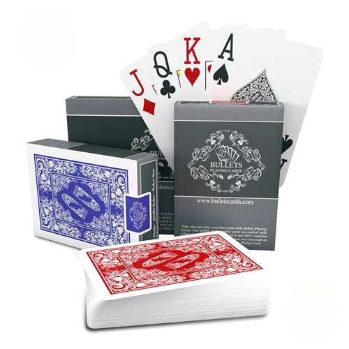 Bullets Playing Cards - 2X wasserfeste Designer Profi Plastik Pokerkarten