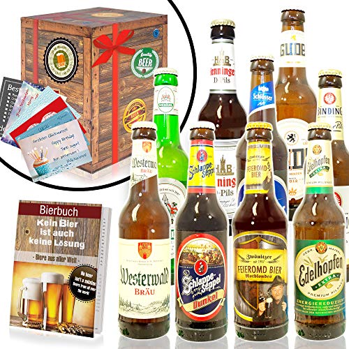 Bierset 'Die Besten Biere Deutschlands' in Geschenkverpackung (9 x 0.33 l/ 0.5 l)